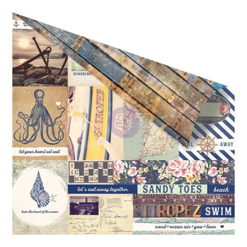 Prima Marketing Inc - St. Tropez Double-Sided Cardstock 12"X12" - Port Of St. Tropez